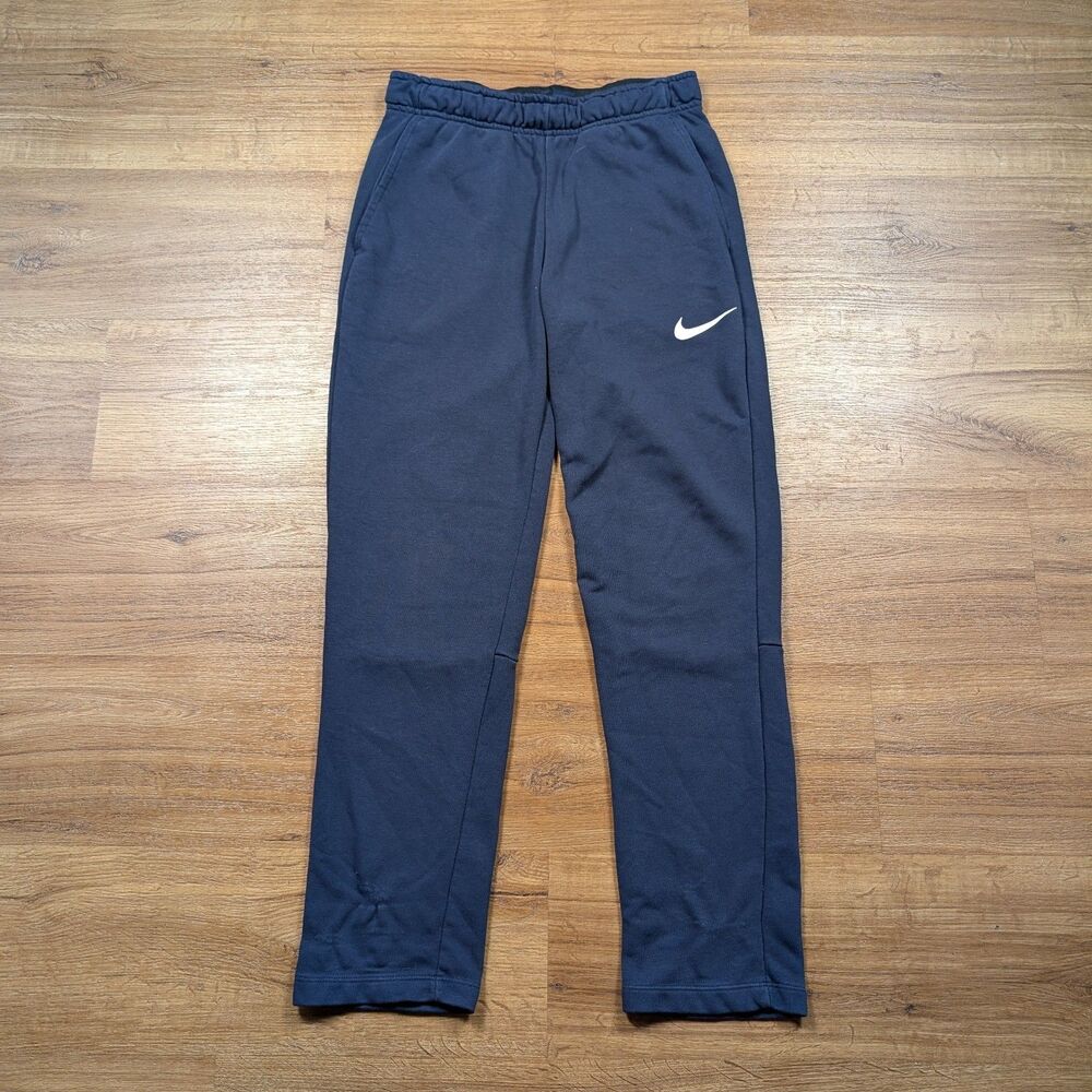 Nike Dri-FIT Training Sweatpants Mens Small Blue Standard Fit Black Athletic